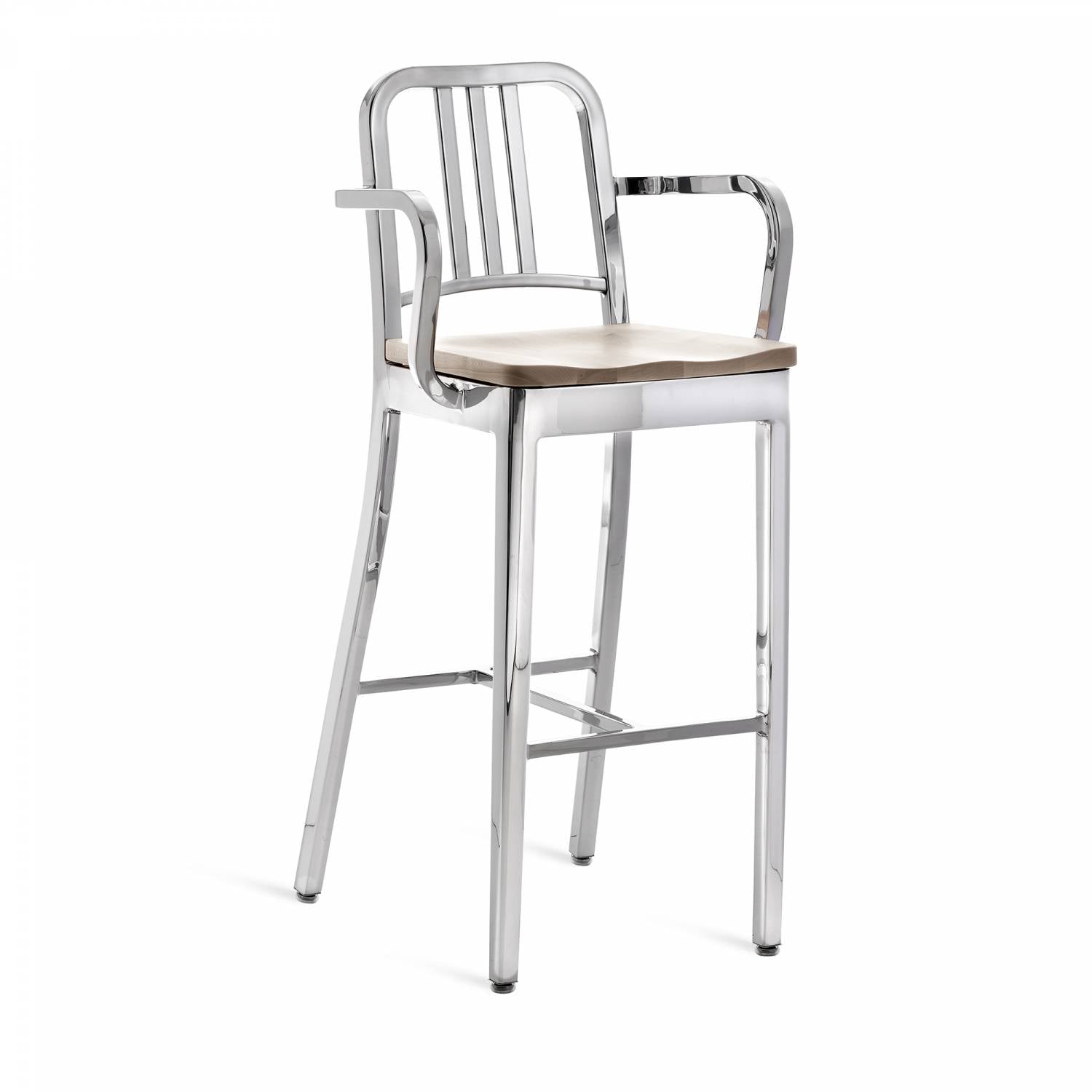 1104 Navy Barstool With Arms