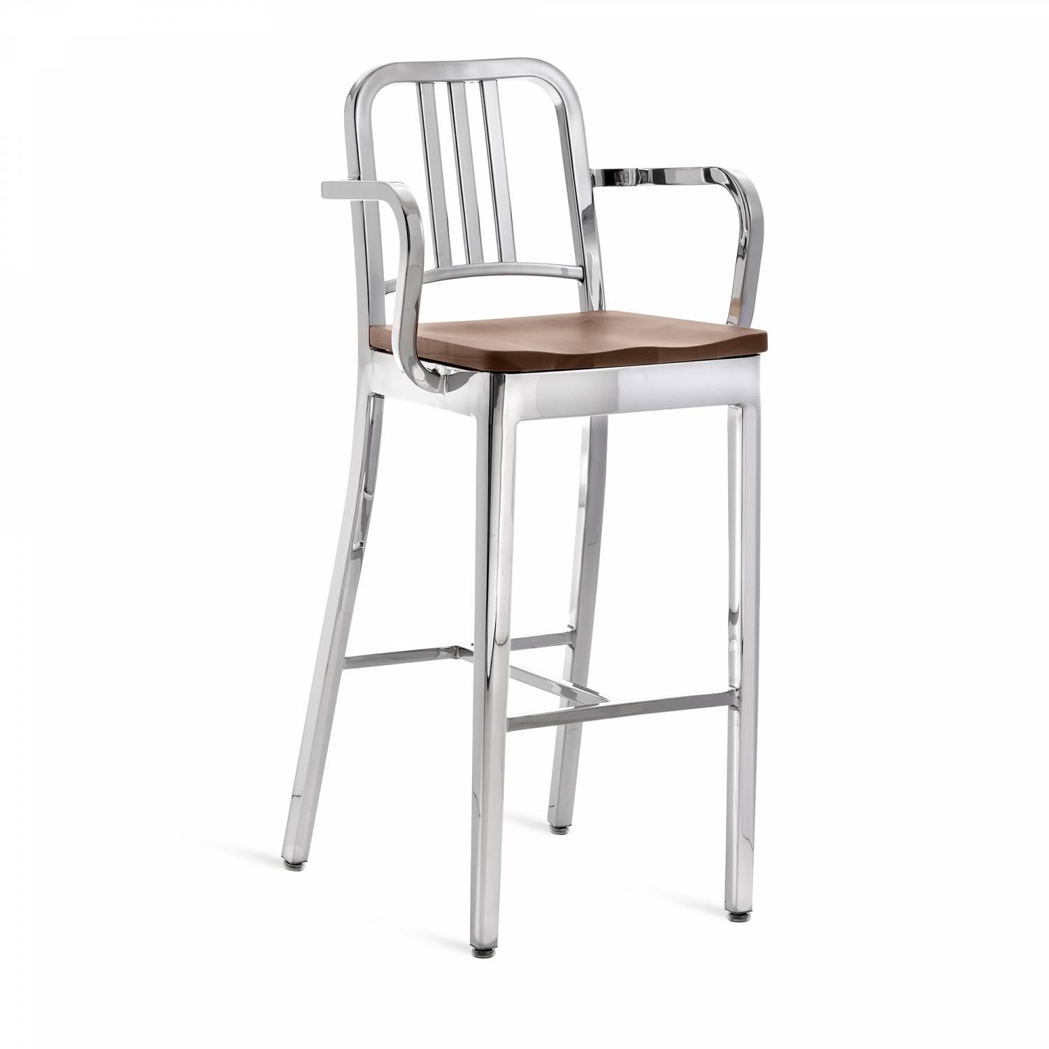 1104 Navy Barstool With Arms