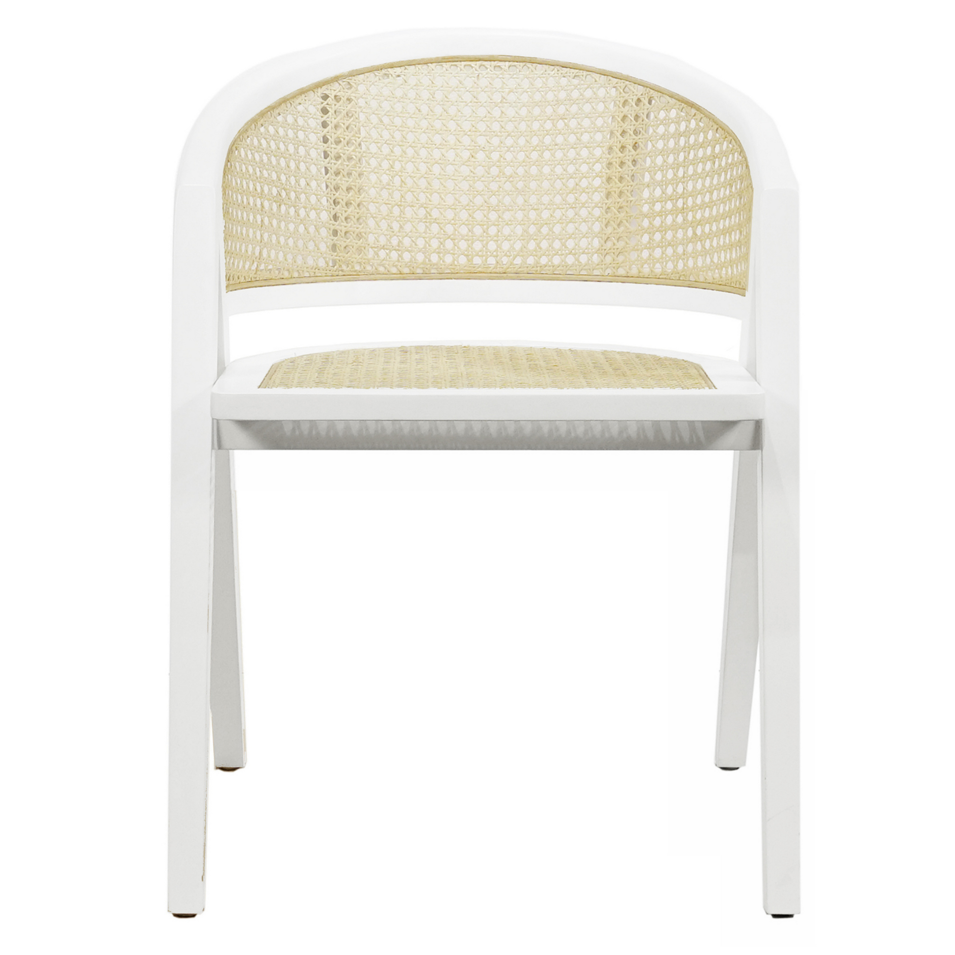 Aero Dining Armchair in White Lacquer