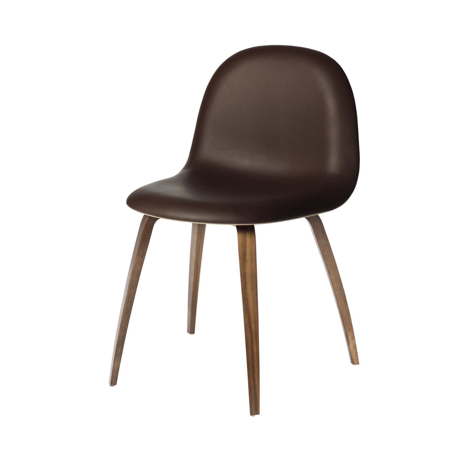 3D Dining Chair: Wood Base + Front Upholstery