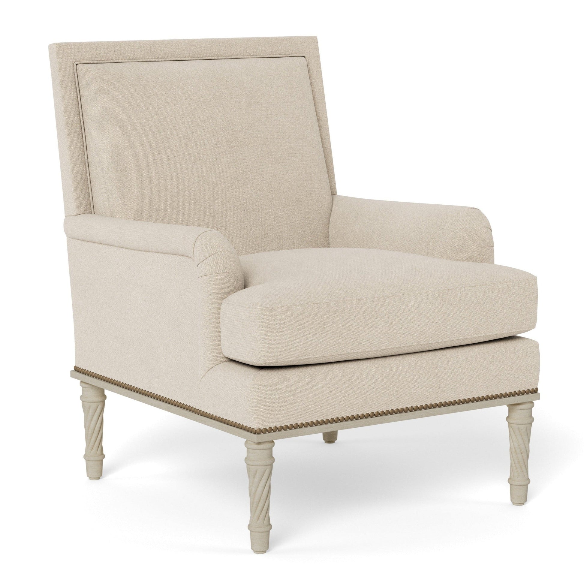 Azure Rolled Arm Upholstered Chair