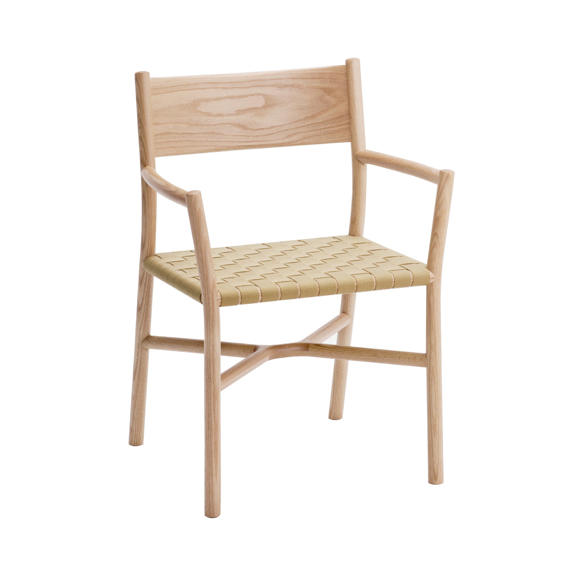 Ariake Armchair: White Oak + Beige