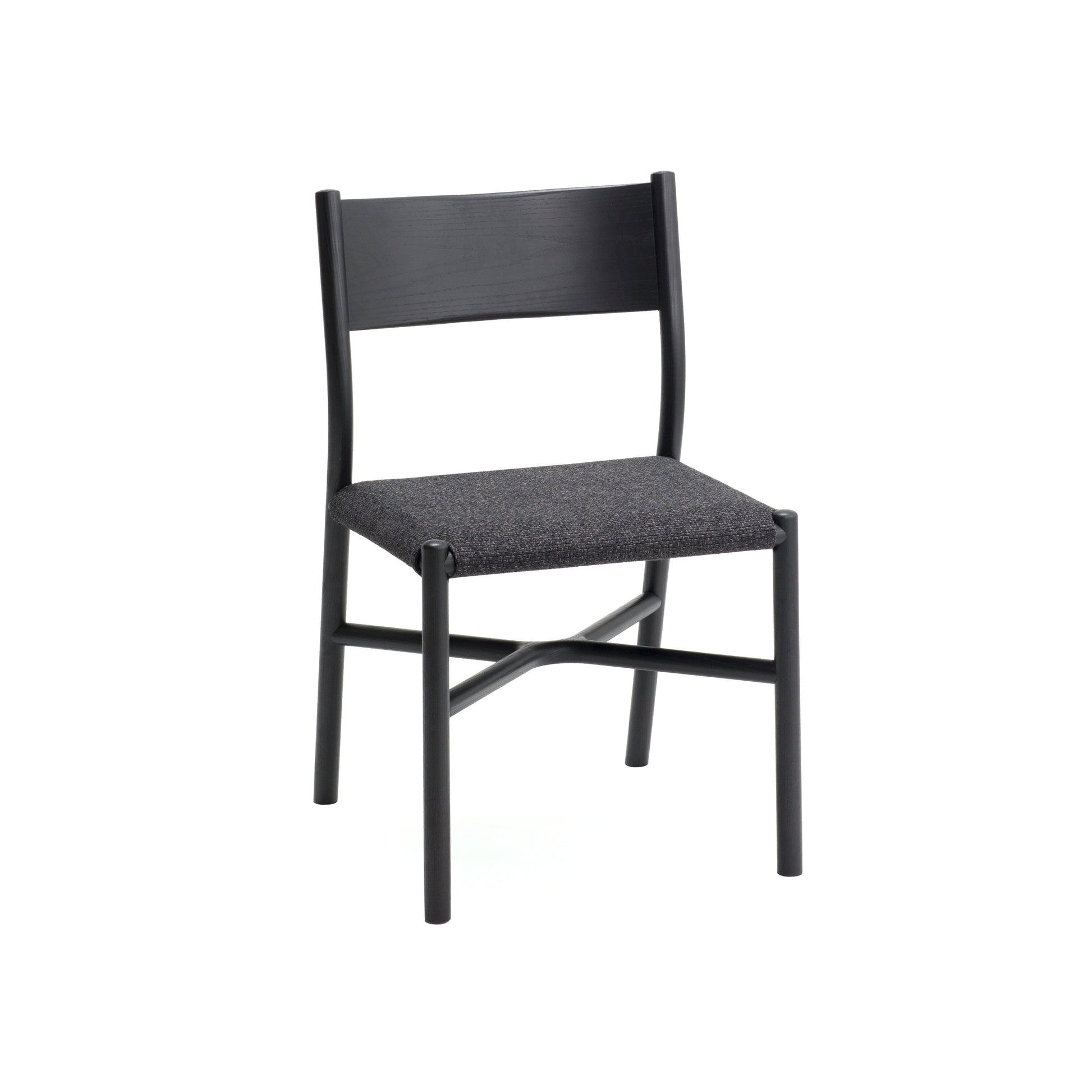 Ariake Chair: Upholstered + Sumi Ash + Baton B-CGR