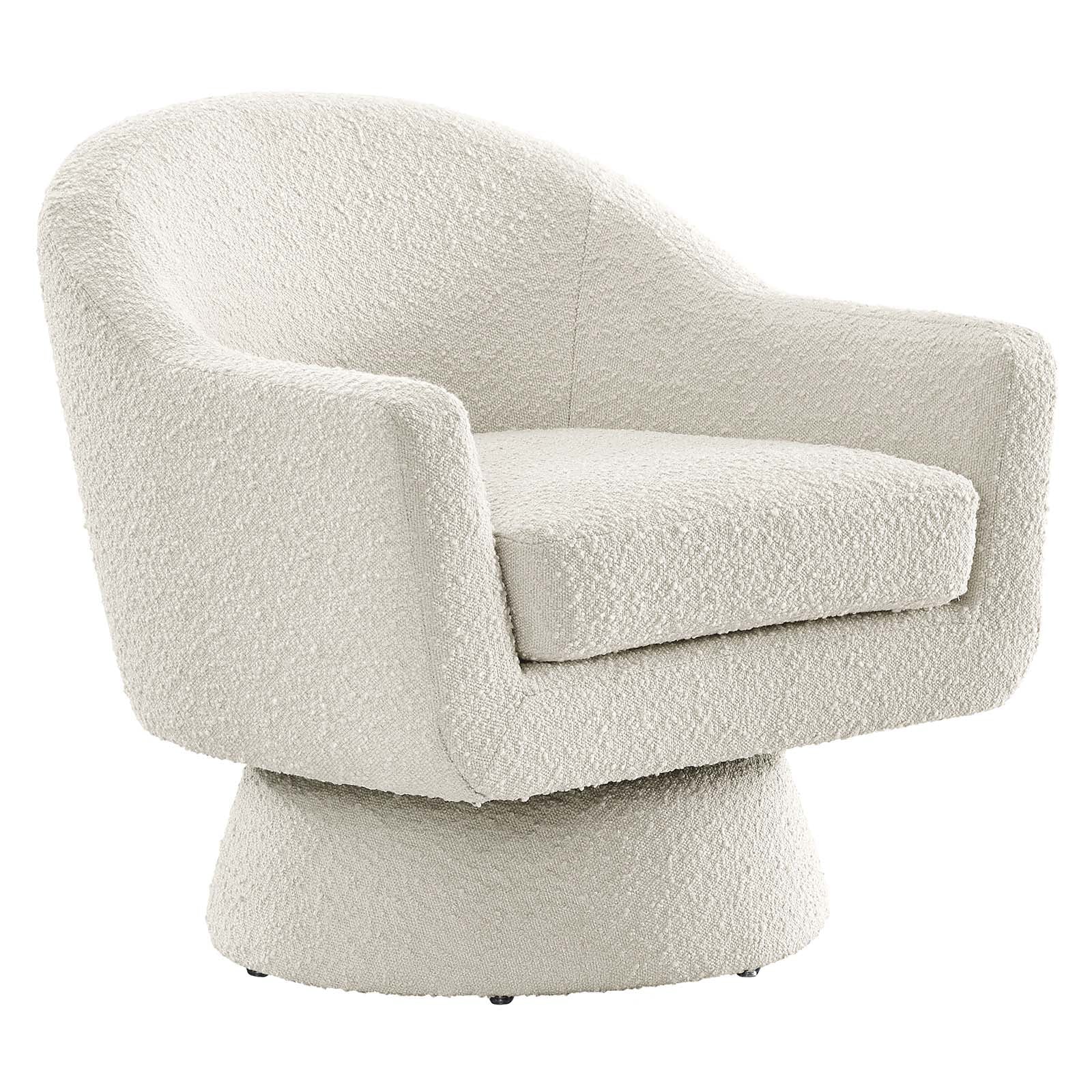 Astral Boucle Fabric Boucle Fabric Swivel Chair