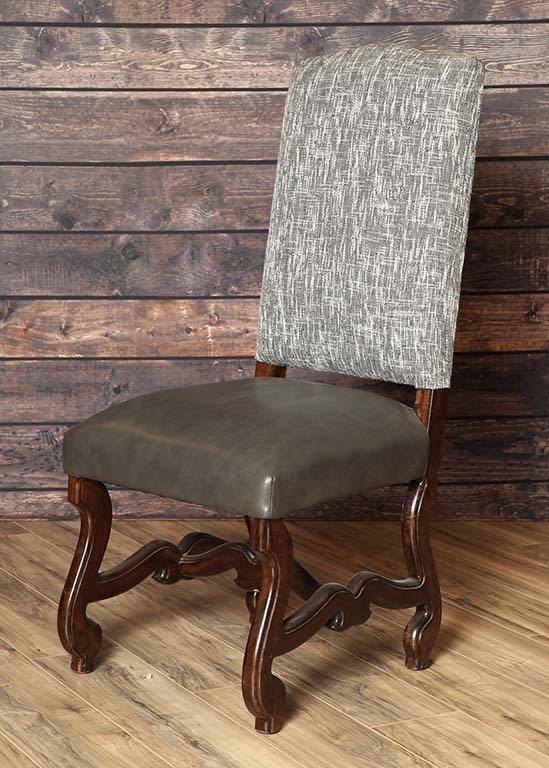 Black Linen Southwestern Dining Chair Set