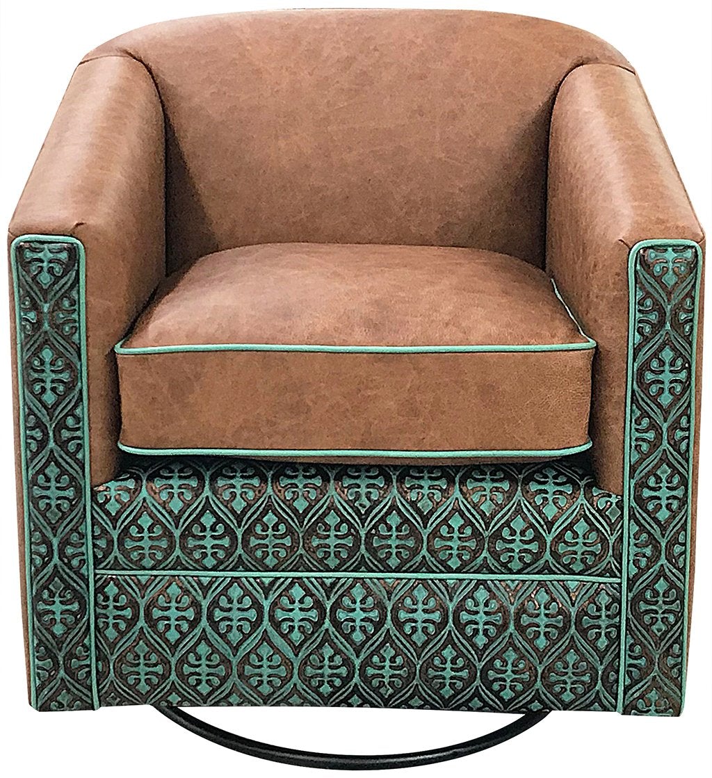 Arizona Turquoise Southwest Swivel Glider