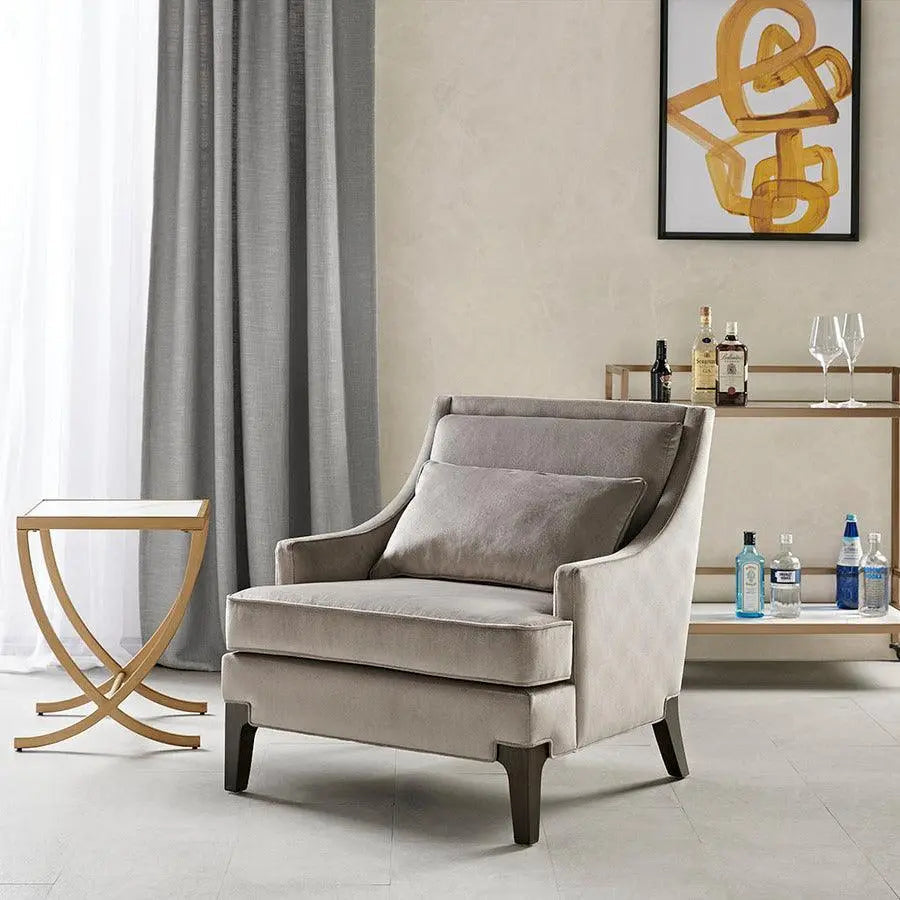 Anna Arm Accent Chair Light Gray