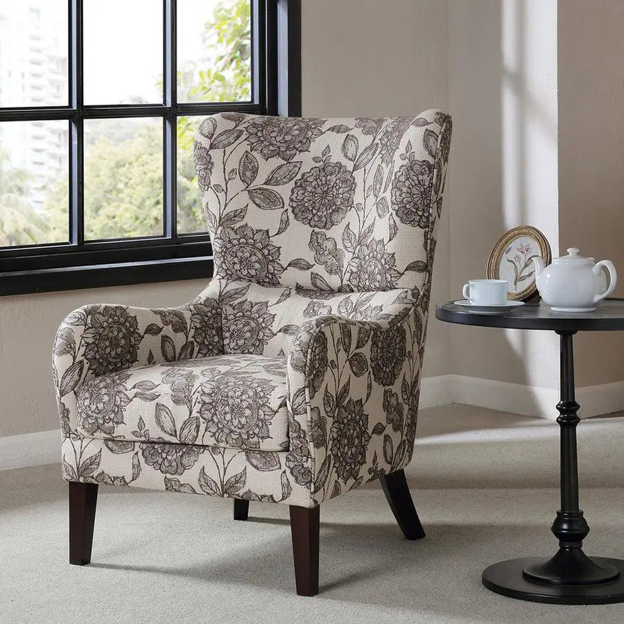 Arianna Swoop Wing Chair Multicolor