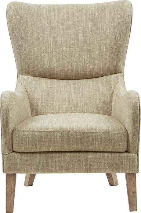 Arianna Swoop Wing Chair Taupe