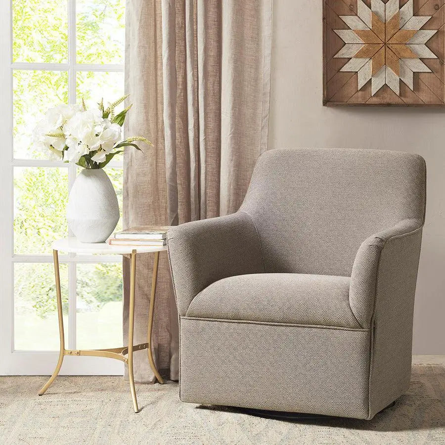 Augustine Swivel Glider Chair Gray
