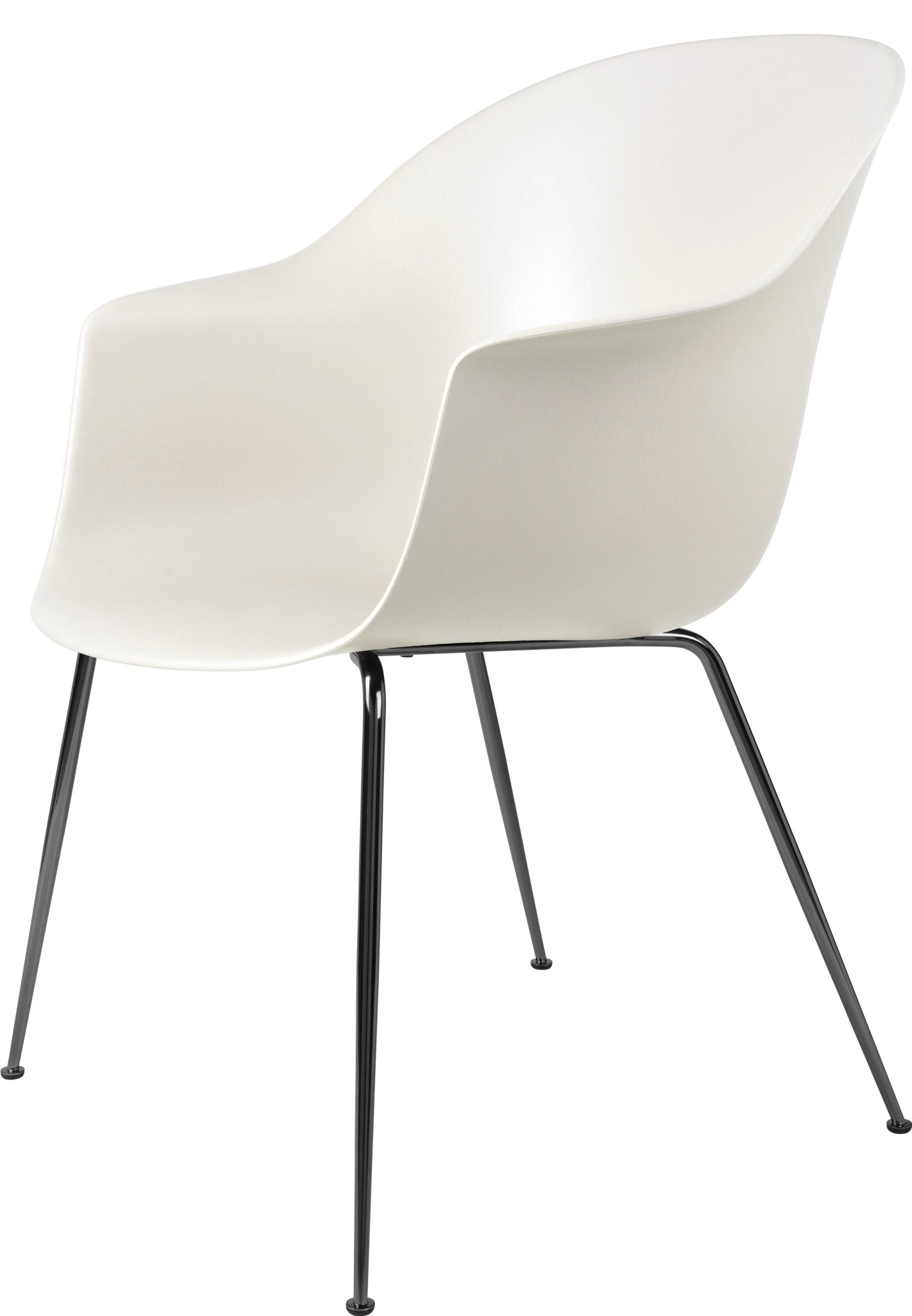 Bat Dining Armchair - Black Chrome Base