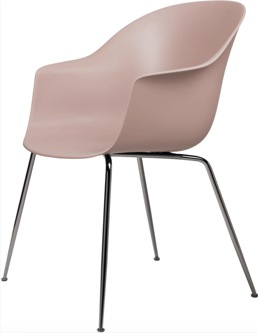 Bat Dining Armchair - Black Chrome Base