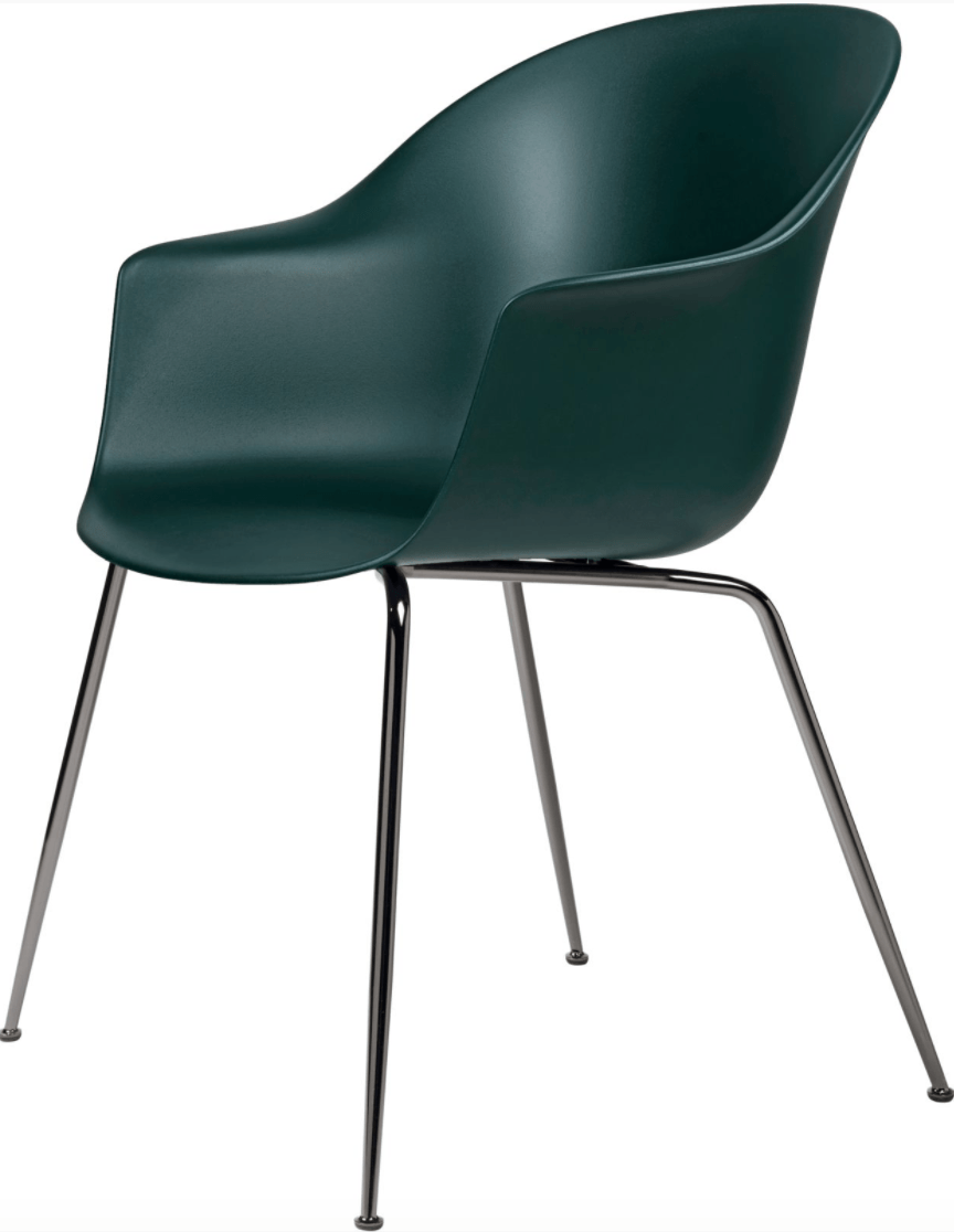 Bat Dining Armchair - Black Chrome Base