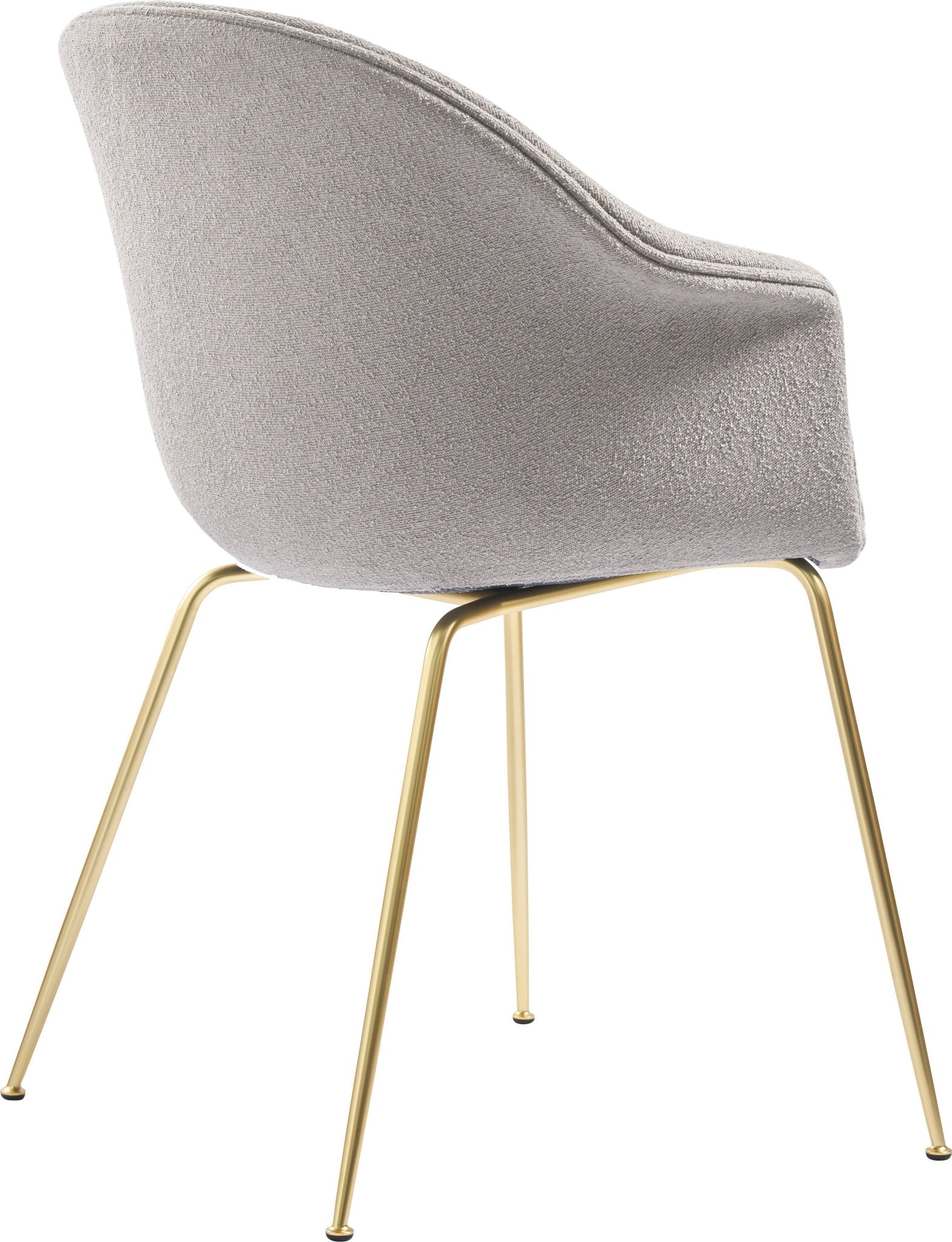 Bat Dining Armchair, Fully Upholstered - Brass Base