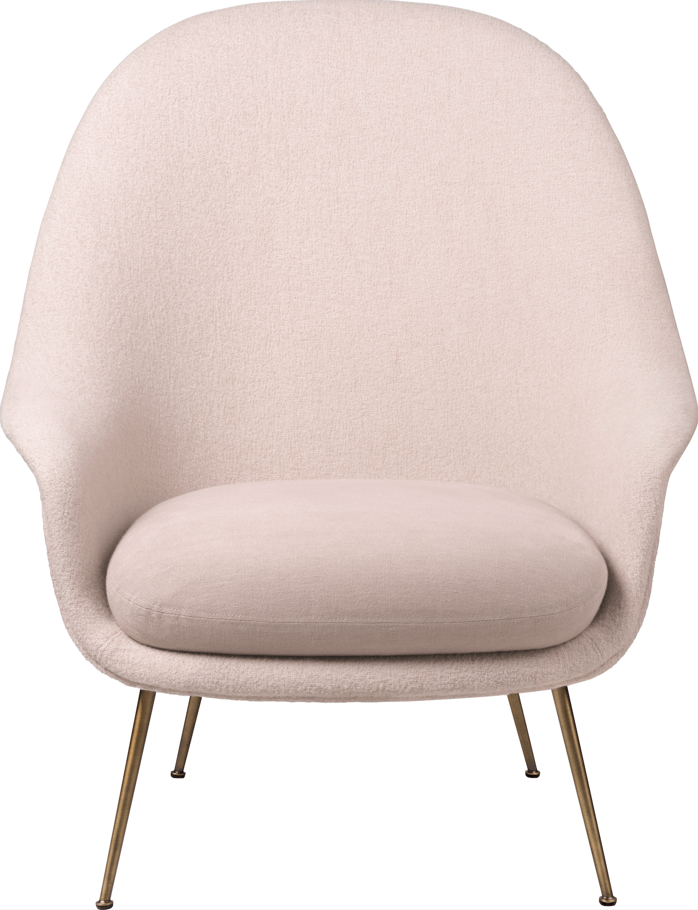 Bat Lounge Chair w/ High Back - Antique Brass