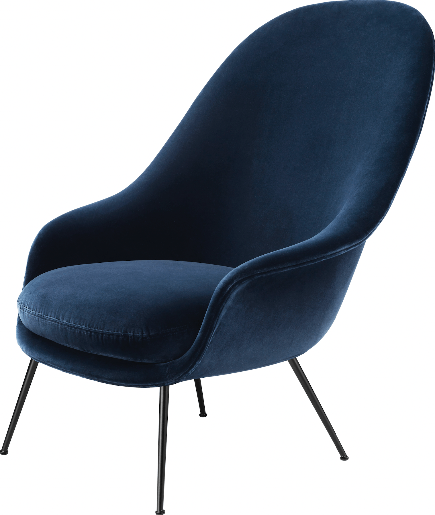 Bat Lounge Chair w/ High Back - Black