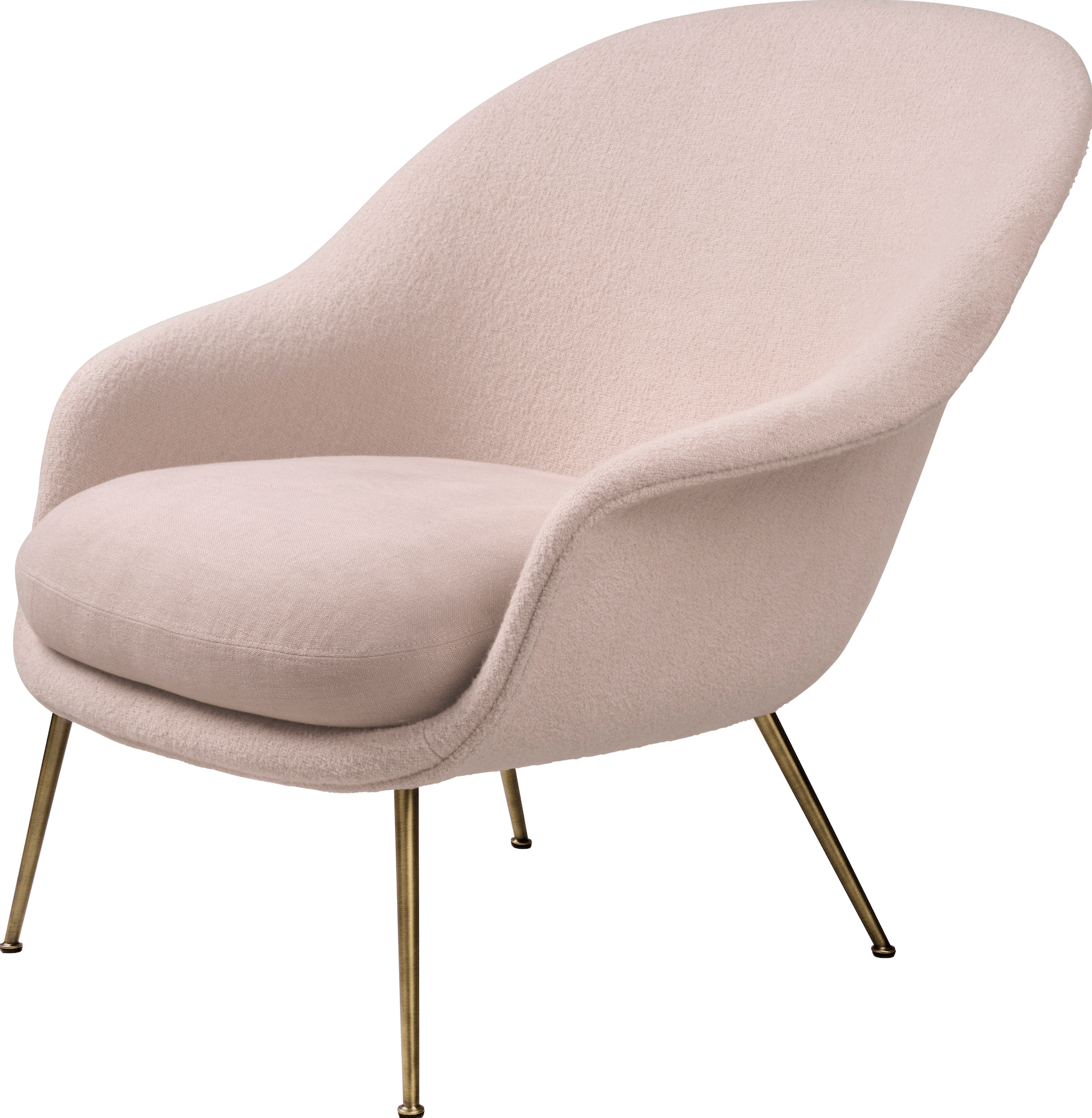Bat Lounge Chair w/ Low Back - Antique Brass