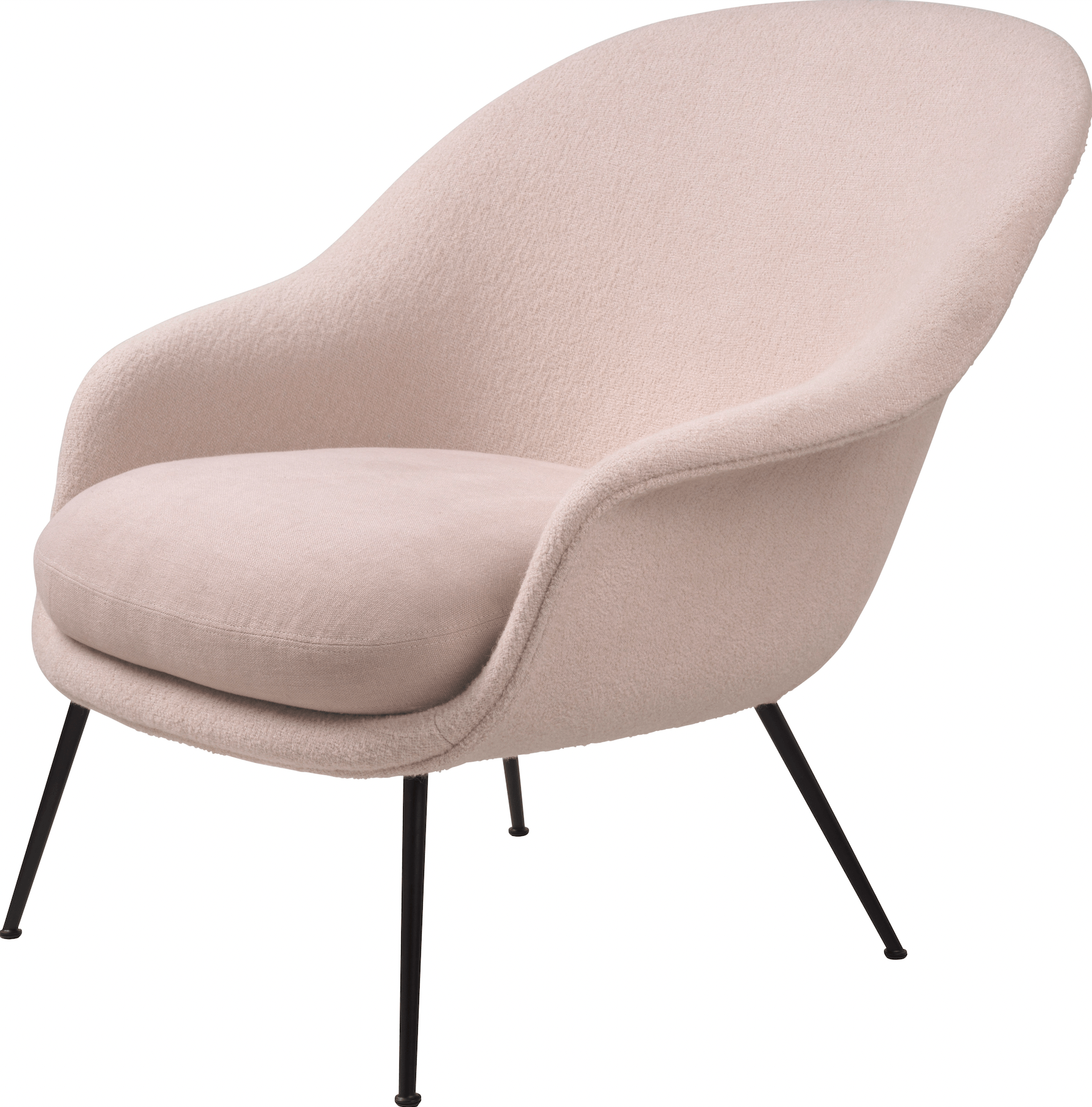 Bat Lounge Chair w/ Low Back - Matte Black