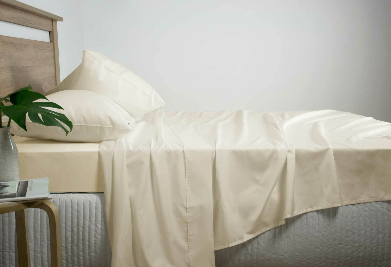 Ardor King Size 2500TC Cotton Rich Sheet Set (Linen Color)